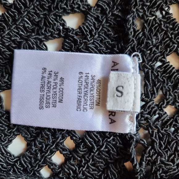 ALTUZARRA Black Crochet Short Sleeve Polo Top S - Picture 4 of 5